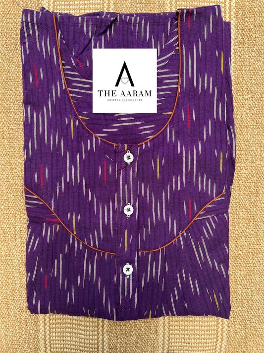 Ikkat Cotton Nighty – IC32