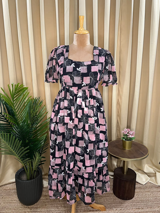 Georgette Feeding Frill Frock - 08