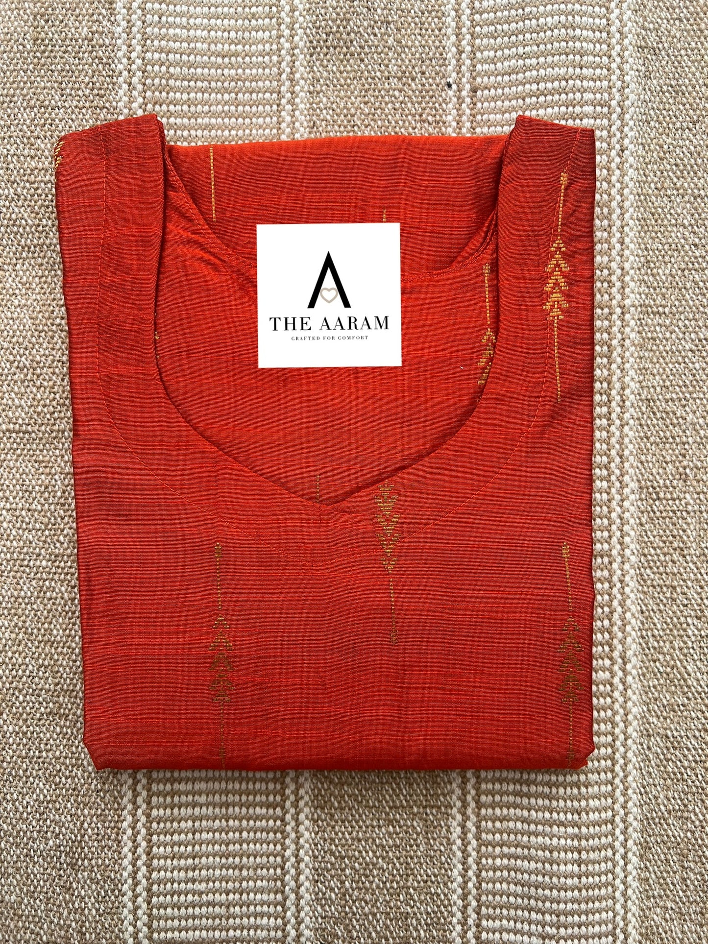 Raw Silk Straight-Cut Kurti - 08