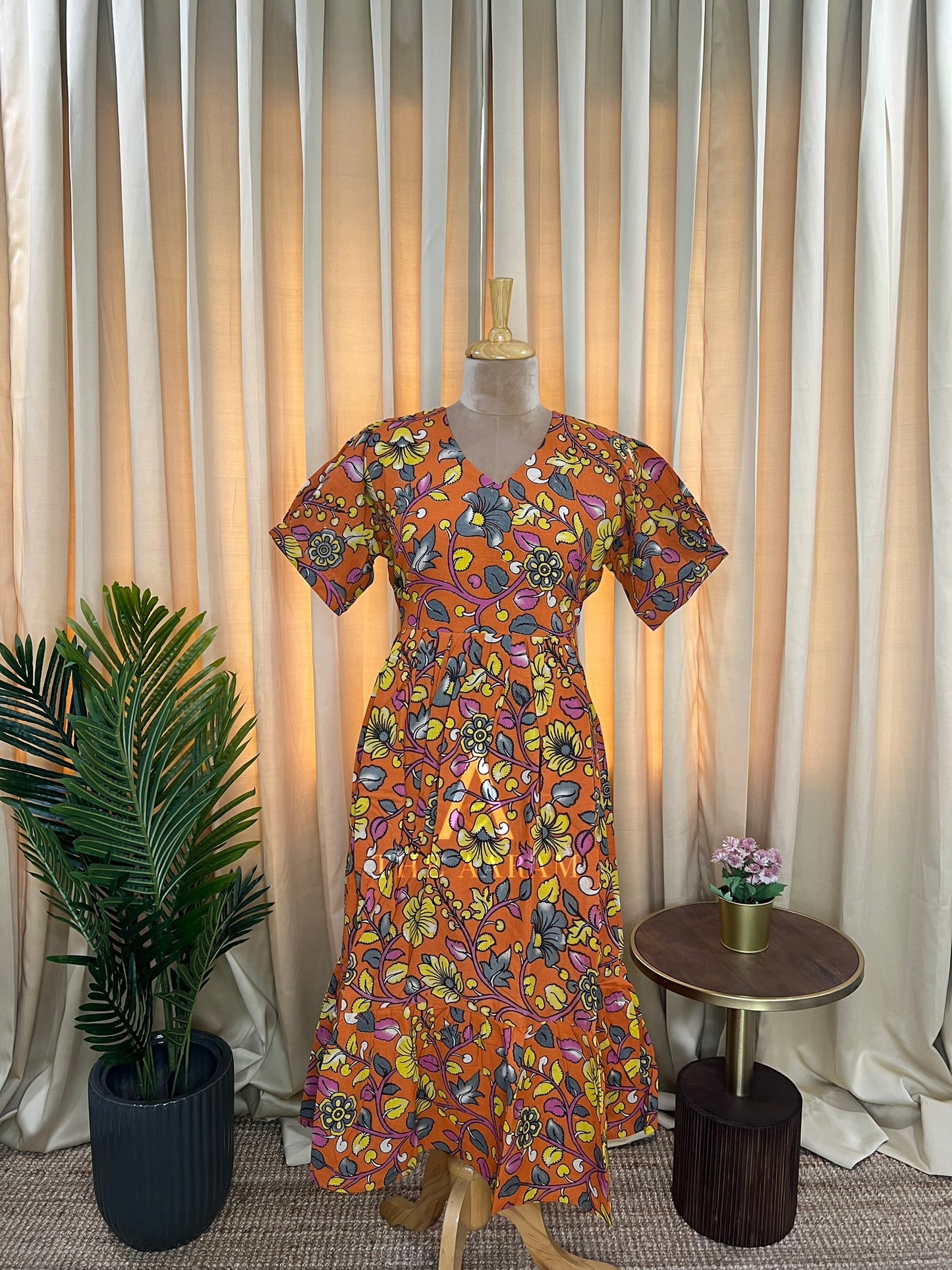 Kalamkari Cotton Frock - KCF28