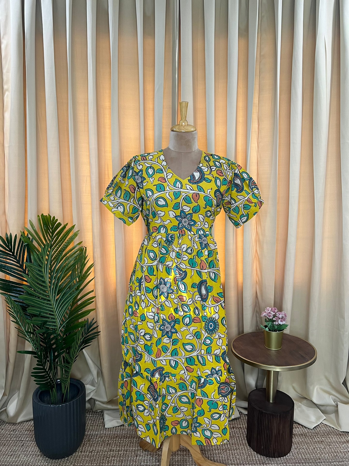 Kalamkari Cotton Frock - KCF27