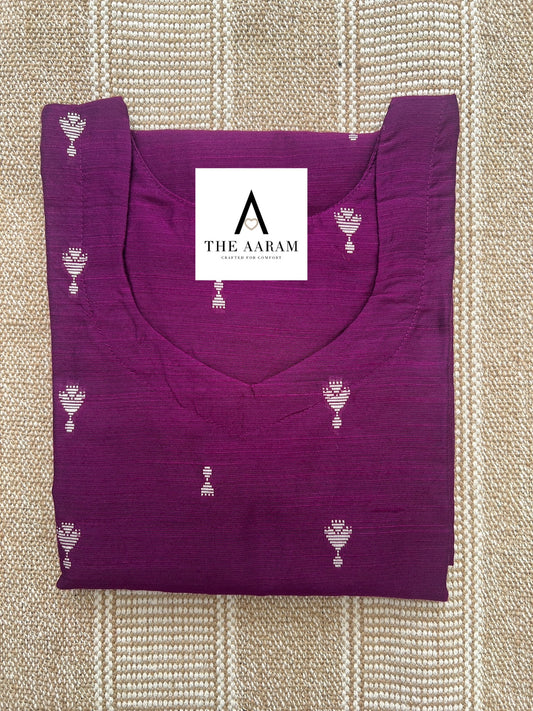 Raw Silk Straight-Cut Kurti - 10