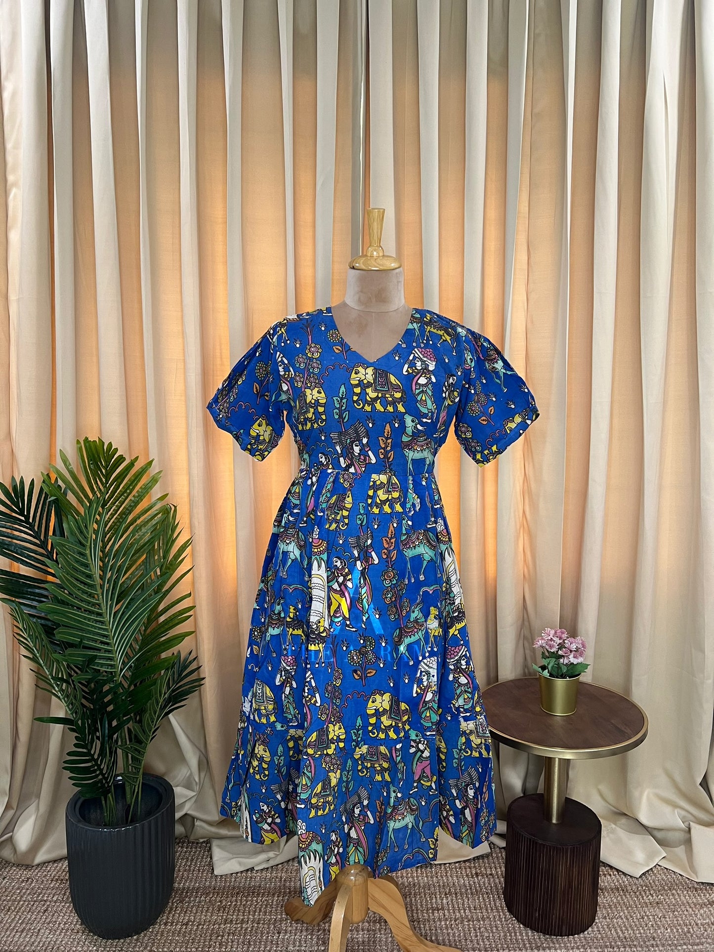 Kalamkari Cotton Frock - KCF29