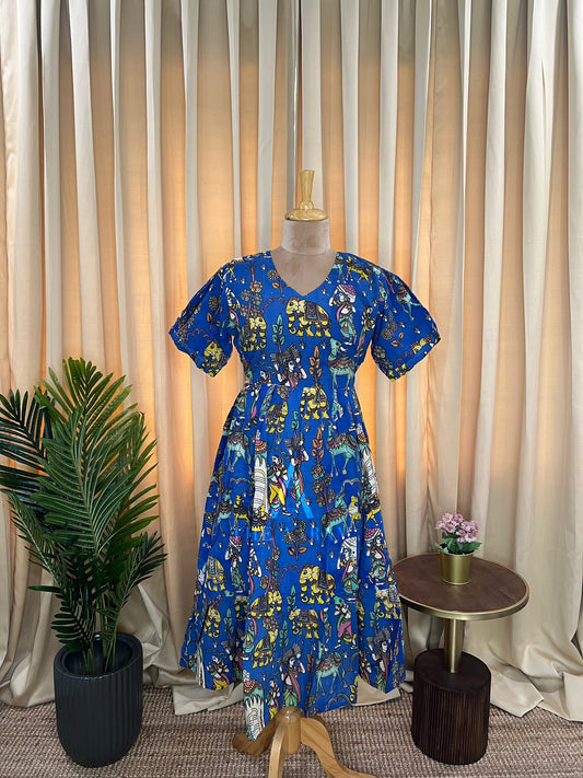 Kalamkari Cotton Frock - KCF29